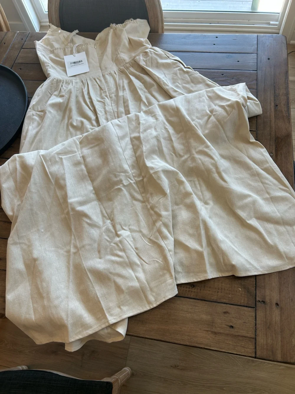 NWT Seven Wonders Zephy Linen Maxi Dress Sand Beige M - Picture 14 of 16